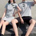 Couple Matching Short-sleeve Qipao Dress / Top / Shorts