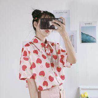Strawberry Short-sleeve Shirt Shirt - Strawberry - One Size