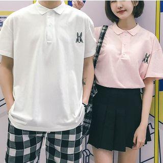 Couple Matching Rabbit Short-sleeve Polo Shirt