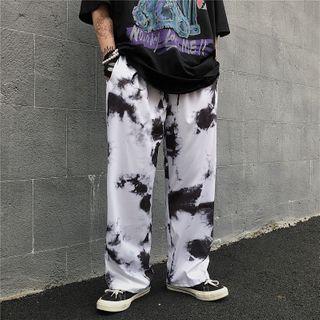 Tie-dye Print Wide-leg Pants
