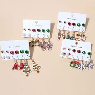 Set Of 6 Pairs: Christmas Earring