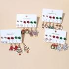 Set Of 6 Pairs: Christmas Earring
