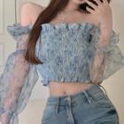 Cold Shoulder Cropped Blouse