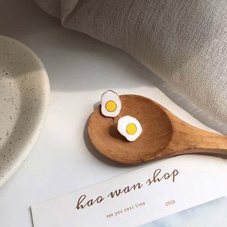 Glaze Fried Egg Earring
