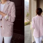 Single-breasted Dotted Linen Jacket