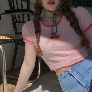 Cherry Knit Crop Top
