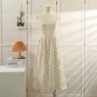 Sleeveless Floral Midi Dress Almond - One Size