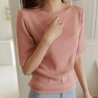 Boatneck Knit Top In 13 Colors