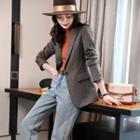 Striped Blazer / Straight Leg Pants / Shirt