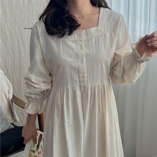 Square Neck Maxi A-line Dress