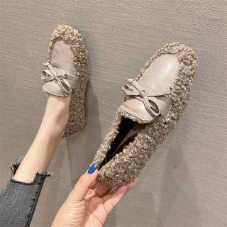 Bow Fleece Panel Flats