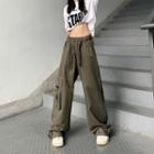 Mid Rise Cargo Wide Leg Pants