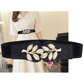 Leaf-embellished Waist Belt
