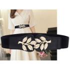 Leaf-embellished Waist Belt