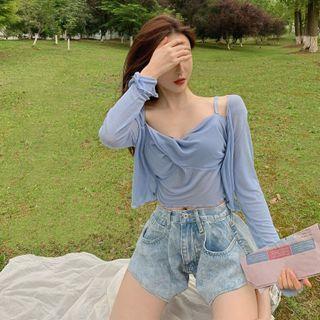 Set : Knit Light Cape + Vest