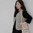 Padded Snap-button Vest In 7 Colors