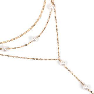 Faux-pearl Layered Long Necklace
