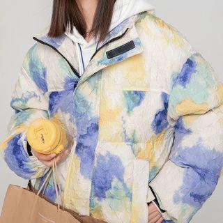 Long-sleeve Tie-dye Padded Jacket