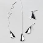Triangle Sterling Silver Fringed Earring (various Designs)