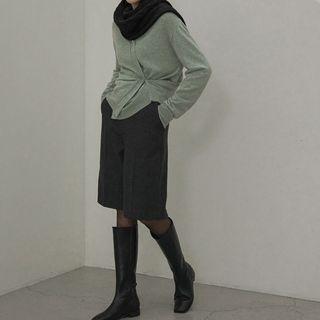 Napped Woolen Bermuda Shorts