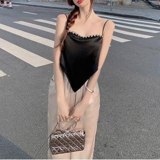 Ribbon Camisole Top / Wide-leg Pants