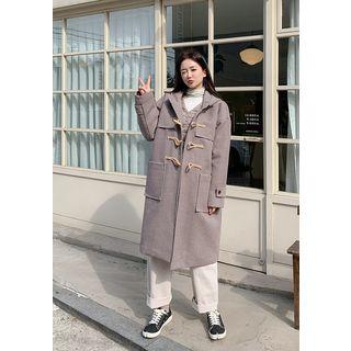 Hooded Woolen Duffle Coat