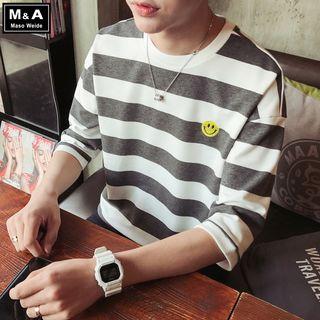 Smiley Stripe Short-sleeve T-shirt