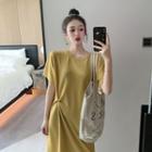 Knot Loose-fit Short-sleeve Dress