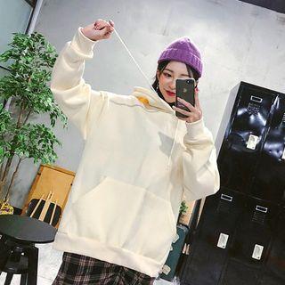 Brushed-fleece Lined Boxy-fit Hoodie In 15 Colors