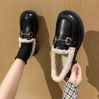 Fleece Lined Horsebit Loafers