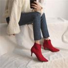 Pointy Booties In Red
