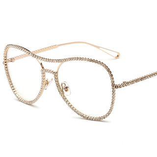 Rhinestone Oversized Glasses