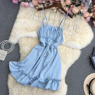 Spaghetti-strap Ruffle Trim Sundress
