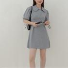 Short Sleeve Collared Mini Dress / Midi Dress