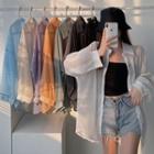 Multi-color Long-sleeve Shirt+tank Top