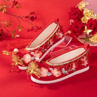 Floral Embroidered Chinese Wedding Shoes