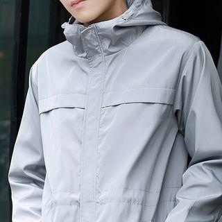 Plain Long Windbreaker