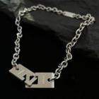 Rectangle Pendant Chain Necklace Silver - One Size