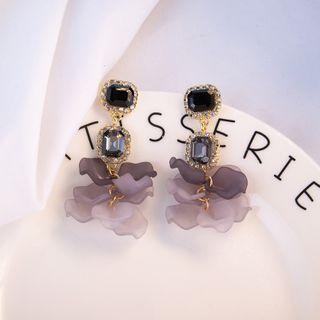 Rhinestone Geometric Drop Earring Era056 - 12 - One Size