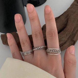 Chained Sterling Silver Ring