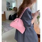 Faux Leather Shoulder Bag Pink - One Size