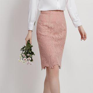 Lace Slim-fit Skirt