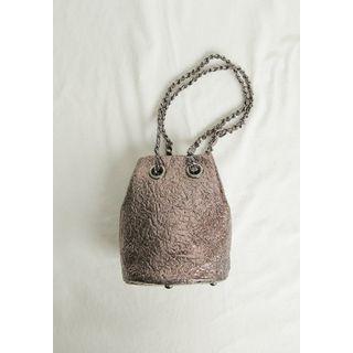 Chain-strap Textured L Me Bucket Bag