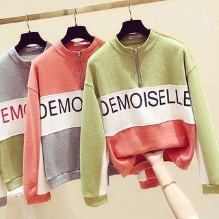 Color-block Half-zip Sweatshirt