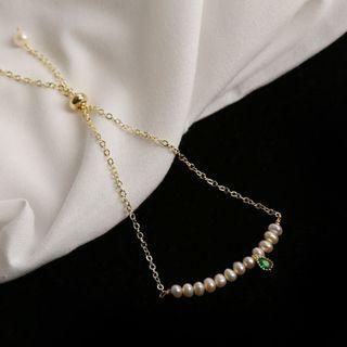 Freshwater Pearl Bracelet Gold - One Size