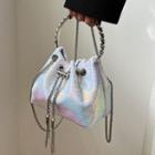 Chain Strap Sequin Bucket Bag