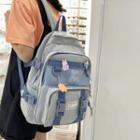 Mesh Panel Buckled Lightweight Backpack