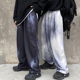 Drawstring Waist Tie-dye Jogger Pants