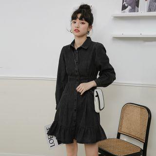 Denim Mini A-line Denim Dress