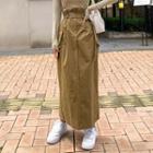 Paperbag-waist Maxi Skirt With Belt